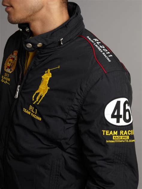 polo ralph lauren racer jacket replica|ralph lauren black bomber jacket.